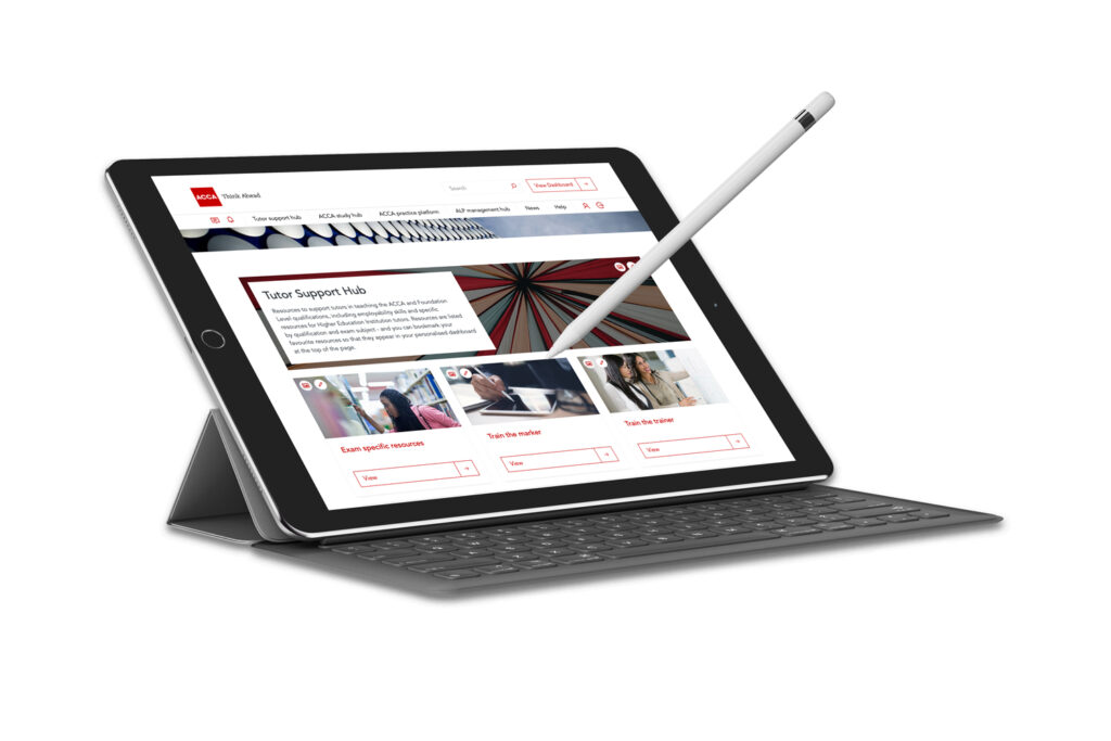 ACCA LMS Beispiel auf Tablet-Gerät
