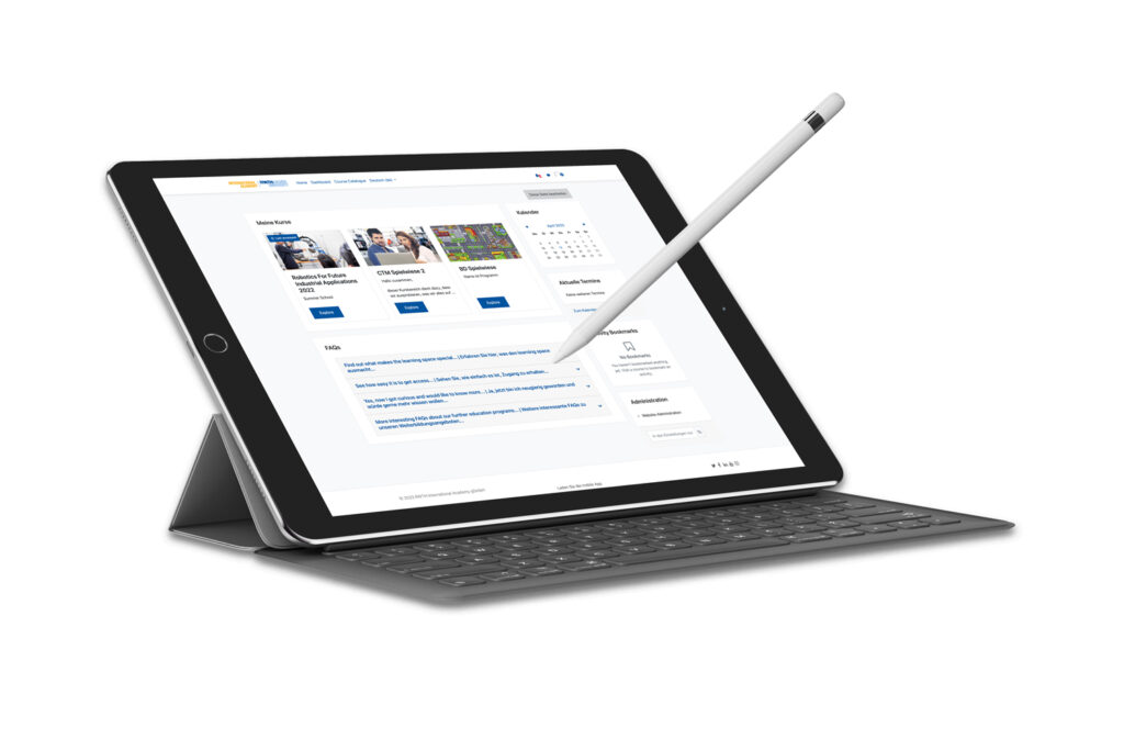 rwth internationale akademie lms mockup auf tablet