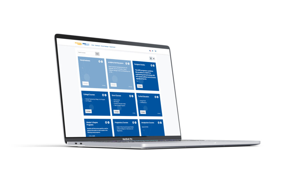 rwth internationale akademie lms mockup auf laptop